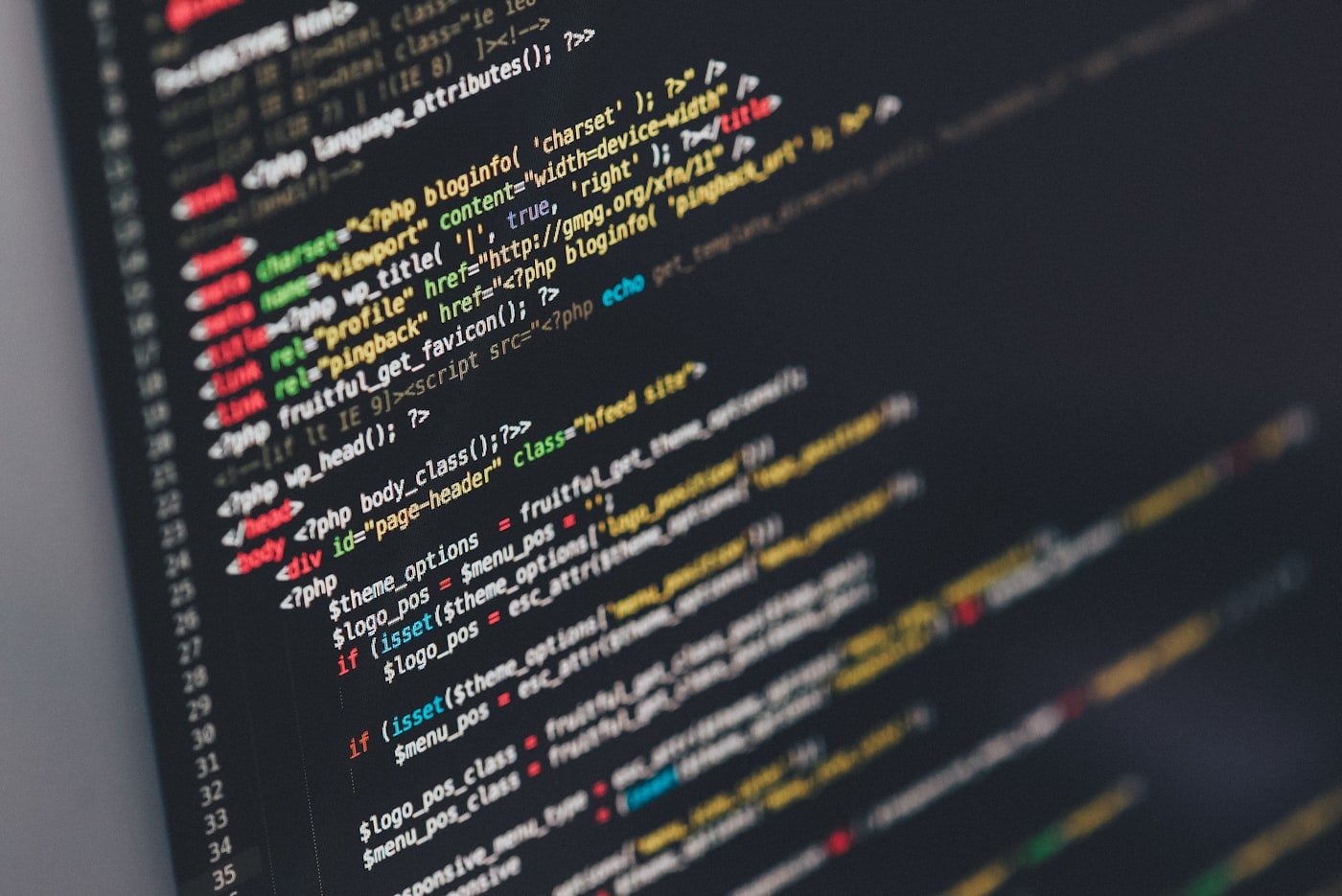 Quellcode auf einem Bildschirm